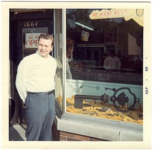 Gene Anderson at the first Anderson Lock location