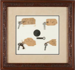 Thomas Edison's Auctioned Keys in a Safe Picture Frame